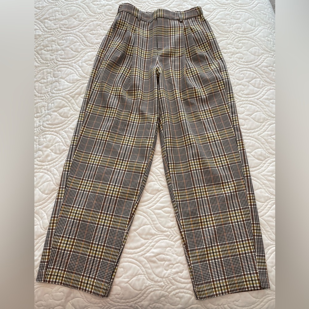 Urban Outfitters plaid yellow pants size small